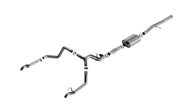 Borla ATAK Cat-Back Exhaust System for 2024-2025 Silverado 1500 ZR2 & Sierra 1500 AT4X 6.2L V8 with Valve Simulator and Turn Down Tips