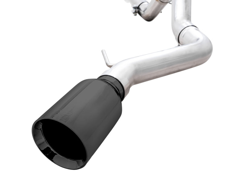 AWE Tuning 2021+ Ford Bronco 0FG Single Rear Exit Exhaust with Diamond Black Tip and BashGuard™