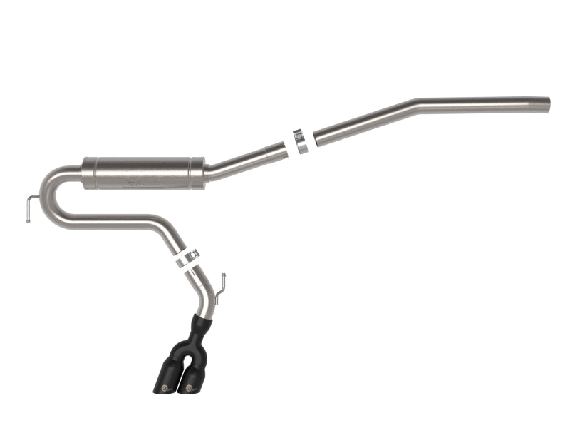 aFe Rebel Series 2.5-inch Stainless Steel Cat-Back Exhaust with Black Tip for Ford Maverick 2022-2025