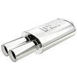 MagnaFlow Performance Exhaust Muffler 14815 with Welded Tip - Stainless Steel, 2.25/3.125 Inch Inlets and Dual Outlets