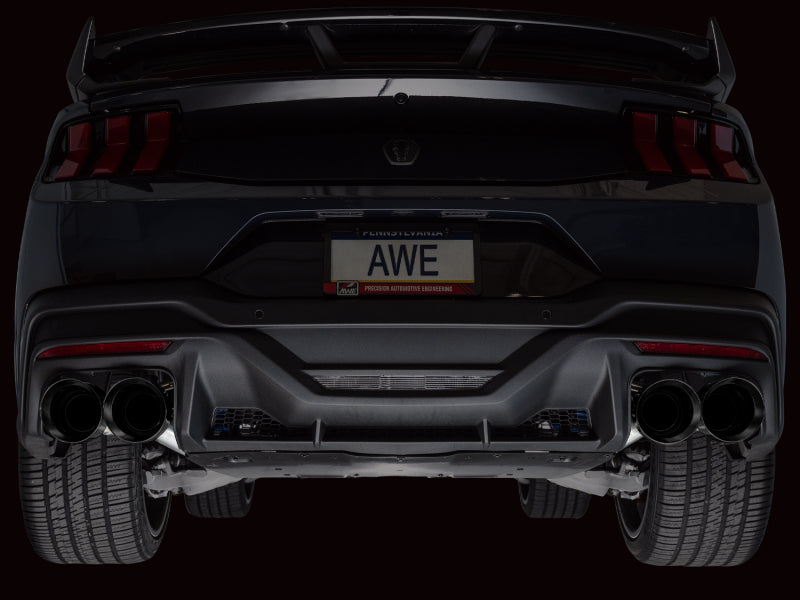 AWE Tuning 3020-43375 Track Edition Cat-Back Exhaust for 2024-2026 Ford Mustang Dark Horse with Quad Diamond Black Tips