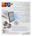 K&N Engineering VF2020 Washable Cabin Air Filter for Ford Mustang (2011-2013)