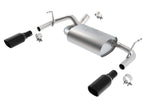 Borla 11834BC Touring Axle-Back Exhaust System for 2012-2018 Jeep Wrangler JK/JKU 3.6L V6 with Black Chrome Tips