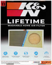 K&N HVAC Filter 16 x 20 x 1 - Washable and Reusable Air Filter with MERV 11 Rating