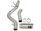 aFe Large Bore HD 5-inch 409 Stainless Steel DPF-Back Exhaust System with Polished Tip for 2017 GM Duramax V8-6.6L (L5P)