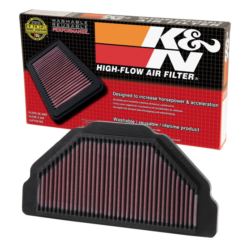 K&N Engineering Part KA-6098 High-Flow Air Filter for Kawasaki ZX-6R and ZZR 600 Models