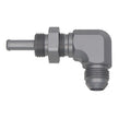 DeatschWerks 6-02-0713 8AN Male Flare to 5/16 Inch Male Barb Bulkhead Adapter 90-Degree, Anodized Titanium