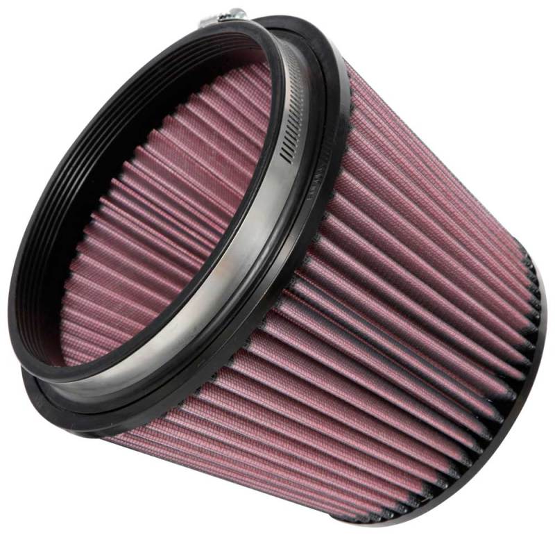 K&N Universal Clamp-On Air Filter for Ford F-250 Super Duty – 6-inch Flanged, 7-1/2-inch Base, 5-7/8-inch Top, 6-inch Height Part Number RU-5173