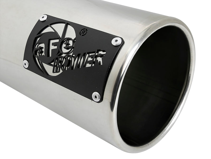 aFe Power SATURN 4S 4-inch Stainless Steel Intercooled Exhaust Tip - Polished 4-inch Inlet x 5-inch Outlet x 12-inch Length