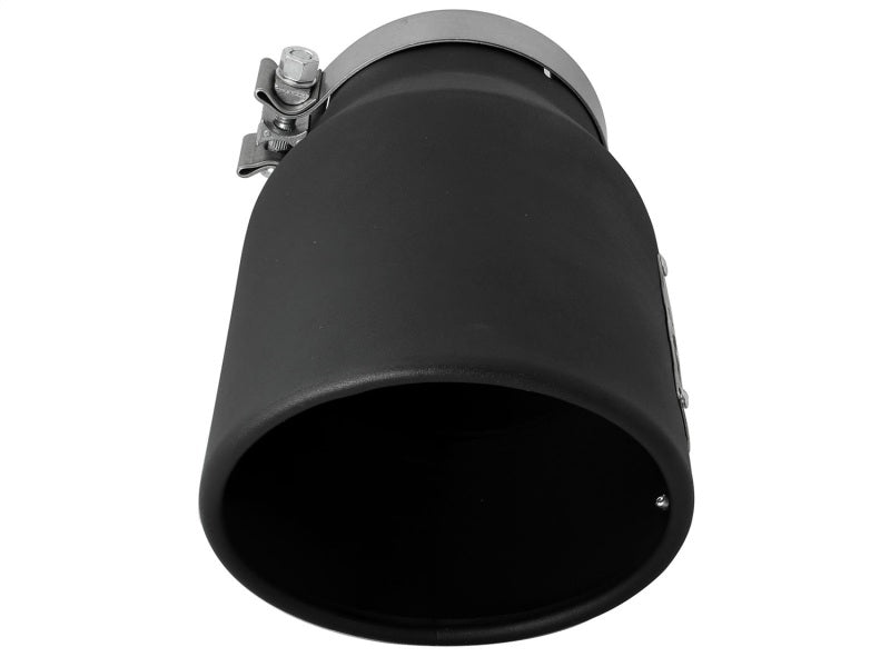 aFe MACH Force-Xp 5-inch Stainless Steel Exhaust Tip with Black Finish, Left Side Exit