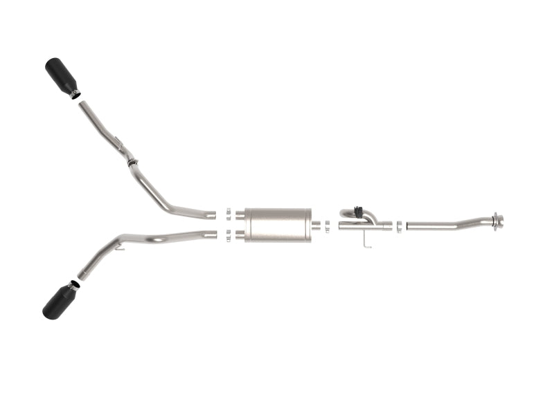 aFe Gemini XV 3-Inch Stainless Steel Cat-Back Exhaust System with Cut-Out for Ford F-150 (2021-2022) – V6 and V8 Models