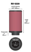 K&N Engineering Universal Rubber Air Filter with 5-inch Flange ID, 6.5-inch Outer Diameter, and 10-inch Height