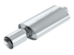 Borla Boomer Muffler Thumper Oval 2-1/4 inch Inlet, 4 inch Side Round Outlet, Part #40057