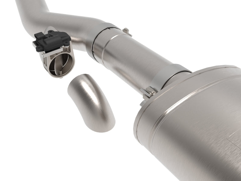 aFe Gemini XV 4-inch to Dual 3-inch 304 Stainless Steel Cat-Back Exhaust System with Cutout for GM Silverado/Sierra 1500 2019-2021