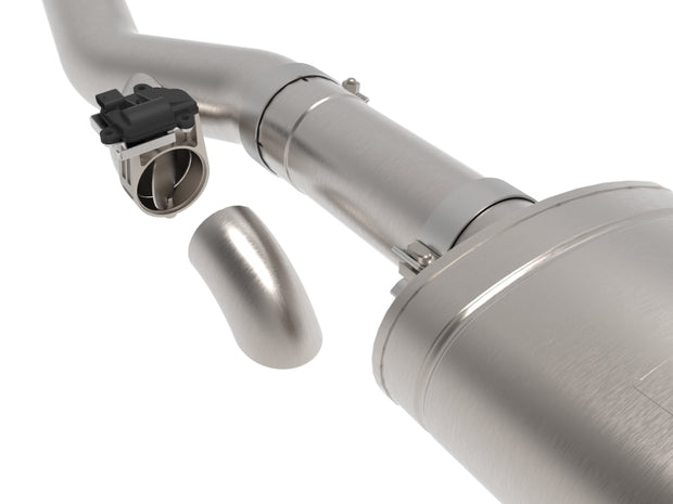 aFe Gemini XV 4-inch to Dual 3-inch 304 Stainless Steel Cat-Back Exhaust System with Cutout for GM Silverado/Sierra 1500 2019-2021