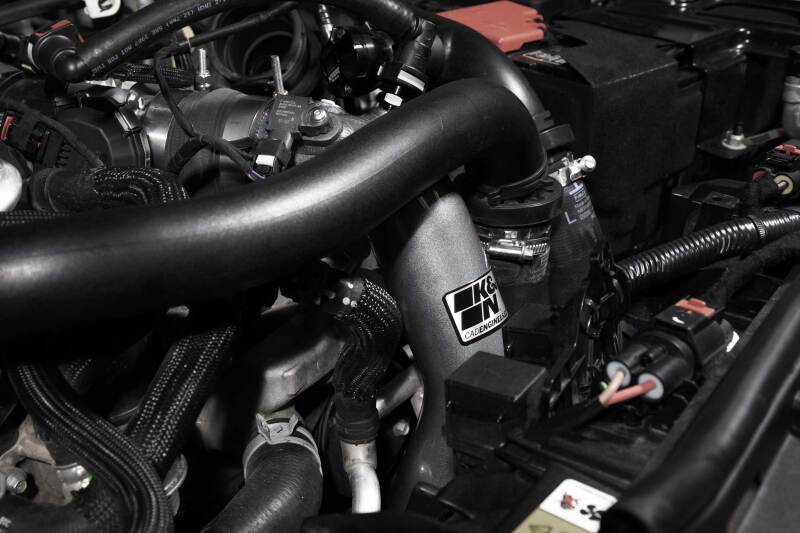K&N Engineering 77-1020KC Aluminum Charge Pipe Kit for Ford Bronco and Ranger - Gunmetal Gray