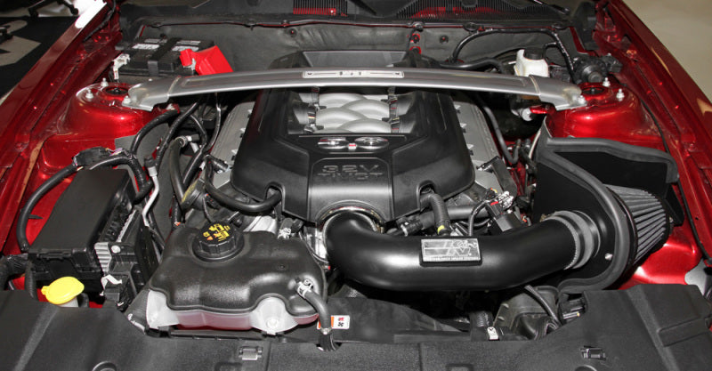 K&N Engineering 71-3527 Black Performance Cold Air Intake Kit for Ford Mustang GT 5.0L V8 (2011-2014)