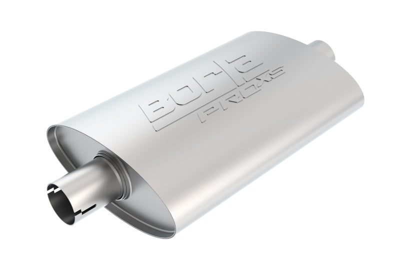 Borla Pro-XS Oval 2.5-Inch Inlet/Outlet Center-Notched Muffler - Universal Fit