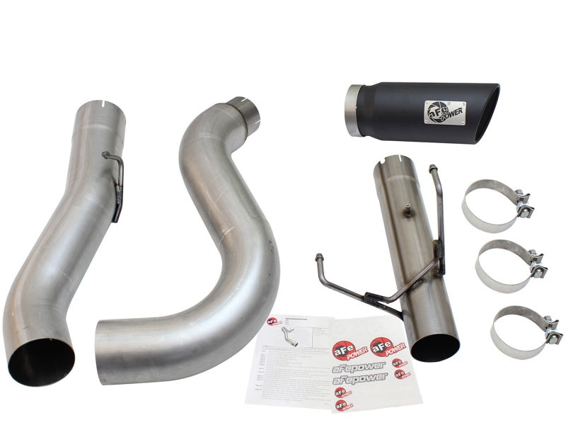 aFe MACHForce XP Large Bore 5-Inch DPF-Back Exhaust System with Black Tip for Dodge RAM 2500/3500 (2013-2015) 6.7L Diesel