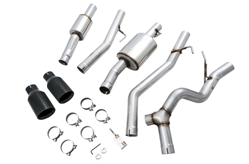 AWE Tuning 20-21 Jeep Gladiator JT 3.6L Tread Edition Cat-Back Dual Exhaust with Diamond Black Tips