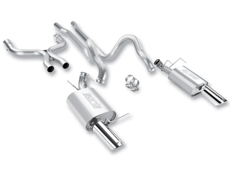 Borla ATAK Cat-Back Exhaust System for 2011-2012 Ford Mustang GT and Boss 302 – 5.0L V8, Aggressive Sound, Stainless Steel
