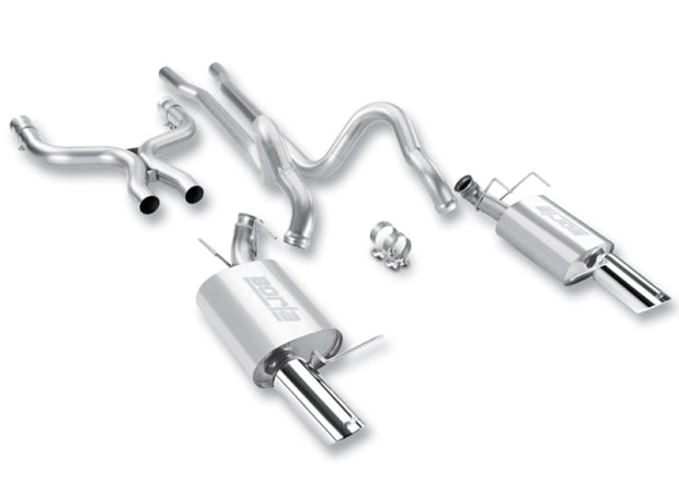 Borla ATAK Cat-Back Exhaust System for 2011-2012 Ford Mustang GT and Boss 302 – 5.0L V8, Aggressive Sound, Stainless Steel