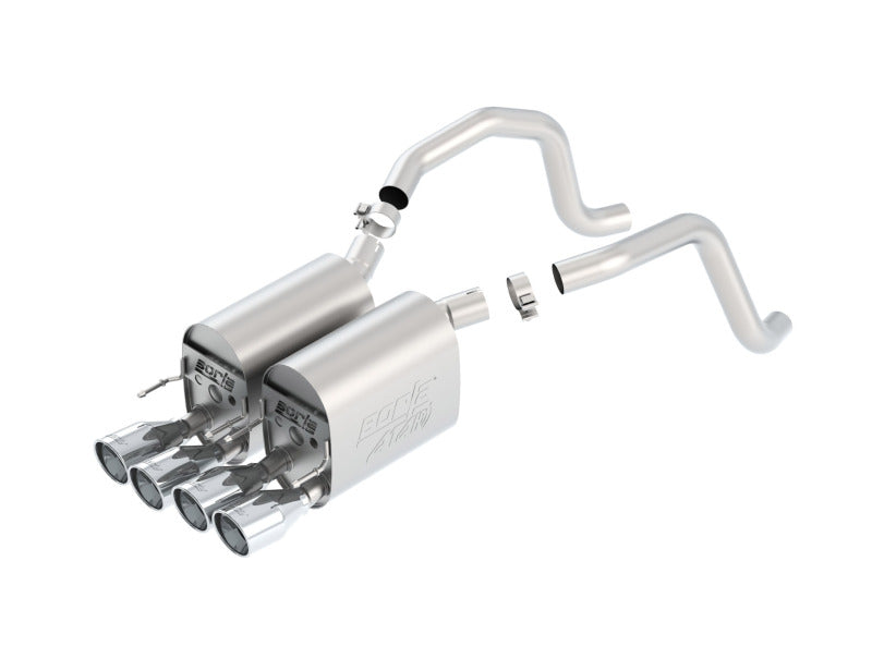 Borla ATAK Exhaust System for Chevrolet Corvette 2005-2008 & 2006-2013 Z06/ZR1 – Aggressive Sound with 4-Inch Polished T-304 Stainless Steel Tips