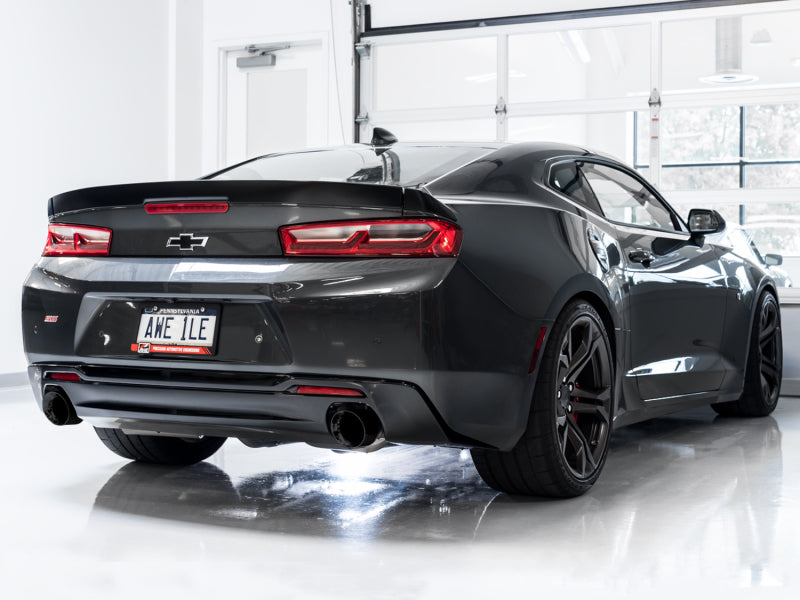 AWE Tuning 16-23 Chevrolet Camaro SS Track Edition Axle-Back Exhaust with Diamond Black Tips