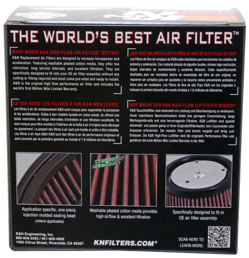 K&N Engineering E-3200 Custom Round High-Flow Air Filter for Automotive Vehicles