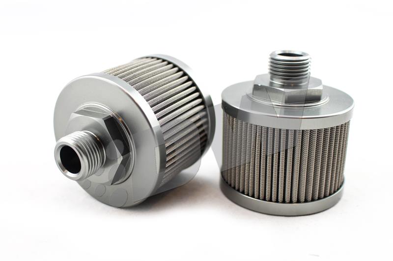 DeatschWerks Stainless Steel 8AN 100 Micron Universal Fuel Pump Pre-Filter for In-line Fuel Pumps
