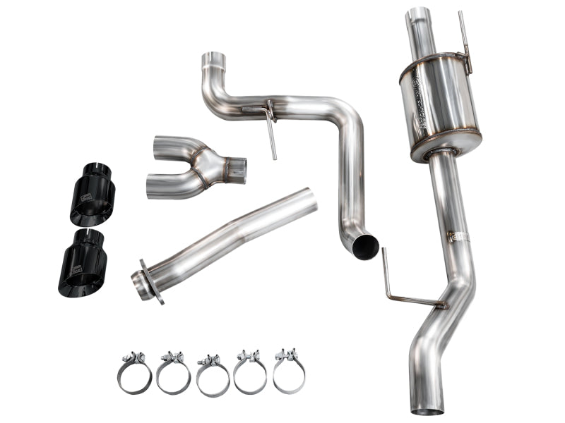 AWE Tuning 3015-33145 Ford F-150 (2021-2025) Dual Side Exit Cat-Back Exhaust with 4.5-Inch Diamond Black Tips