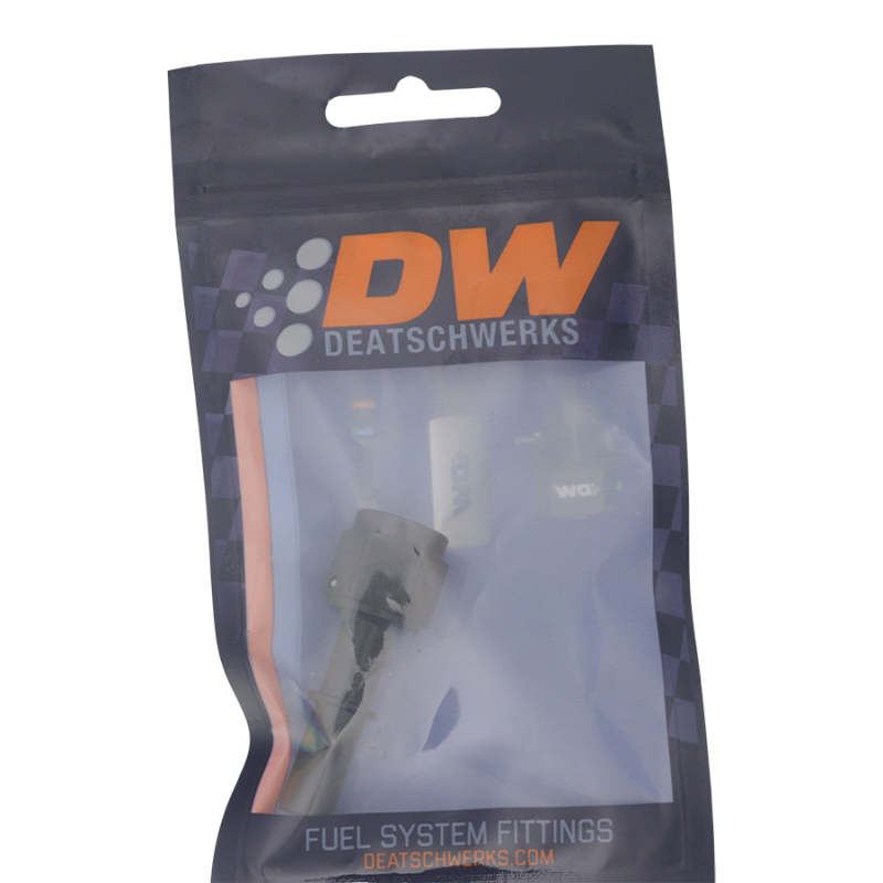 DeatschWerks 6AN Female Flare Swivel to 3/8 Inch Male EFI Quick Disconnect - Anodized Matte Black
