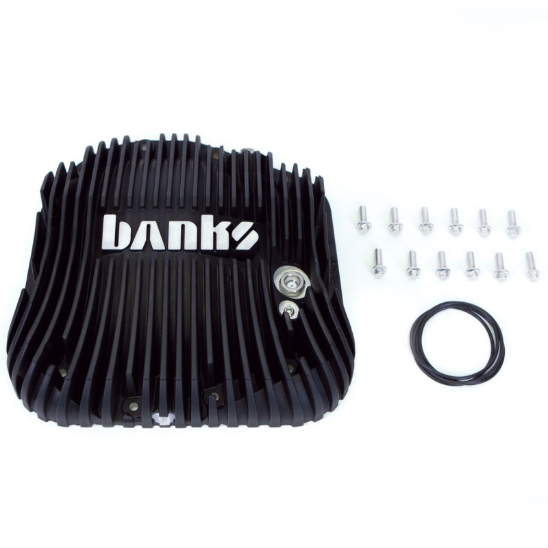 Banks Power 85-19 Ford F250/F350 10.25 inch 12 Bolt Black Ops Differential Cover Kit with Forced-Air Cooling