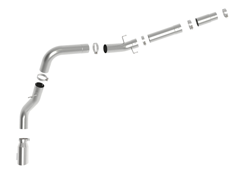 aFe ATLAS 5-Inch DPF-Back Aluminum Steel Exhaust System with Polished Tip for 2019-2020 Ram 2500 Diesel Trucks L6-6.7L (td)