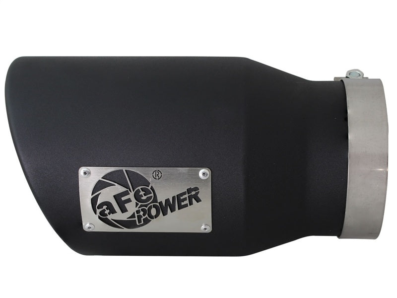 aFe MACH Force-Xp 5-inch Stainless Steel Exhaust Tip with Black Finish, Left Side Exit