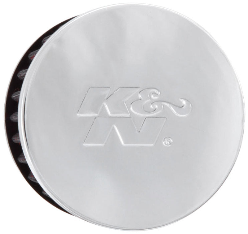 K&N Engineering 62-1440 Crankcase Vent Filter with Chrome Top and Reusable Synthetic Media