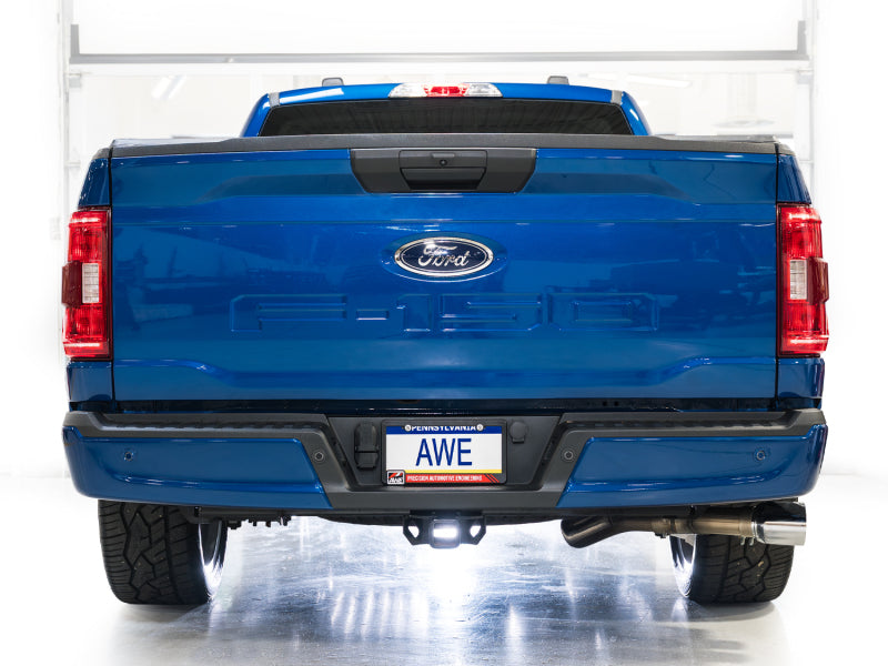 AWE Tuning 21-25 Ford F-150 (14th Gen Regular Cab) Cat-Back Exhaust with 4.5-Inch Chrome Tips
