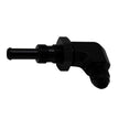 DeatschWerks 6AN Male Flare to 5/16 Inch Male Barb Bulkhead Adapter 90-Degree - Anodized Matte Black