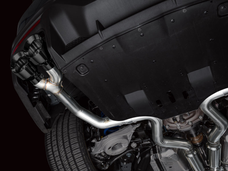 AWE Tuning 3020-43375 Track Edition Cat-Back Exhaust for 2024-2026 Ford Mustang Dark Horse with Quad Diamond Black Tips