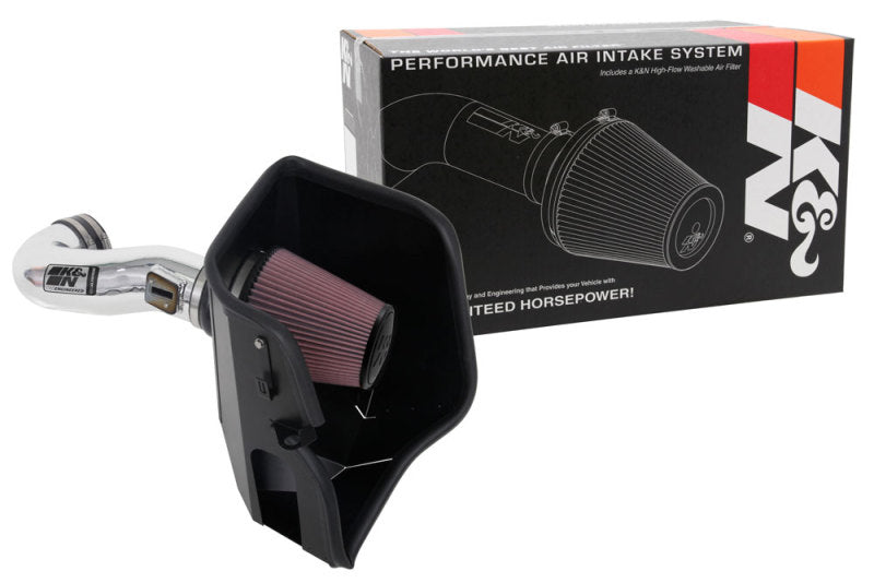 K&N 2019 Chevy Silverado / GMC Sierra 1500 V8-5.3/6.2L Performance Air Intake Kit with Reusable High-Flow Filter