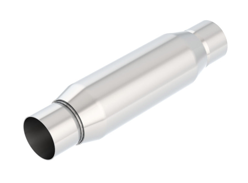 Borla CrateMuffler Resonator 2.5-inch Center/Center, 3.5-inch Round x 10-inch Length - Universal Stainless Steel Resonator