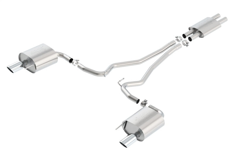 Borla ATAK Cat-Back Exhaust System for 2015-2017 Ford Mustang 3.7L V6 | 2.25-inch Pipe with 4-inch Single Round Rolled Tips