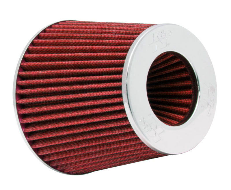 K&N Engineering Universal Air Filter Chrome Round Tapered - 4 Inch Flange ID, 1.125 Inch Flange Length, 5.5 Inch Height