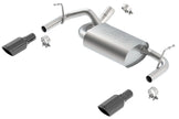 Borla 11834BC Touring Axle-Back Exhaust System for 2012-2018 Jeep Wrangler JK/JKU 3.6L V6 with Black Chrome Tips