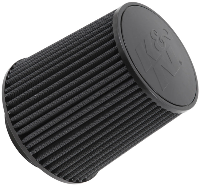 K&N Engineering RU-5283HBK Universal Rubber Round Tapered Air Filter for Ford F-250 Super Duty, 4.5 inch Flange ID