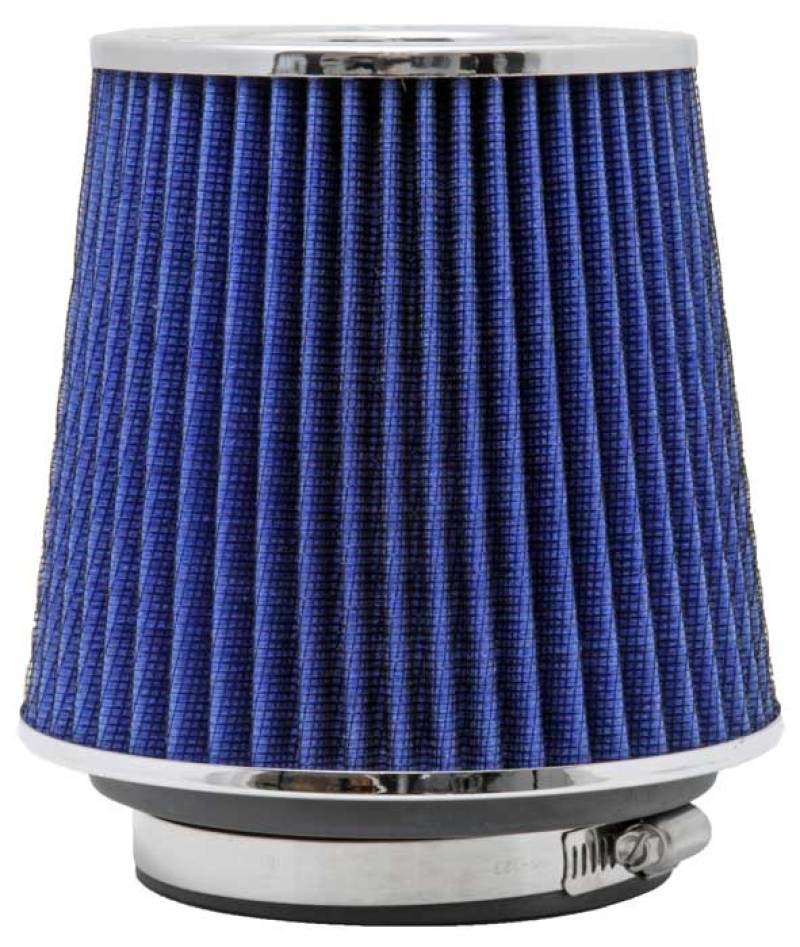 K&N Engineering Universal Air Filter Chrome Round Tapered – 4-inch Flange ID, 1.125-inch Flange Length, 5.5-inch Height