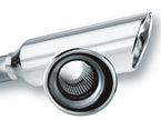 Borla 2.25-inch Inlet 4-inch Round Rolled Angle-Cut Resonated Exhaust Tip - Part #20248