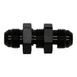 DeatschWerks 8AN Male Flare to 8AN Flare Bulkhead Adapter with Nut - Anodized Matte Black