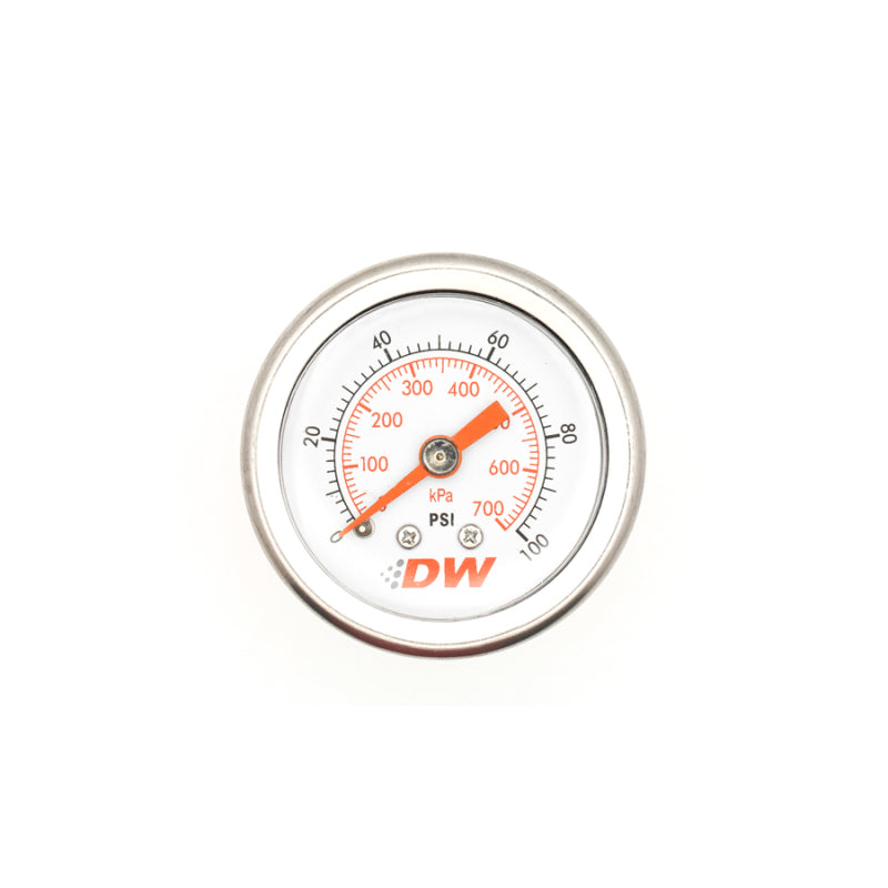 DeatschWerks 0-100 PSI 1/8in NPT Mechanical Fuel Pressure Gauge for Automotive Applications