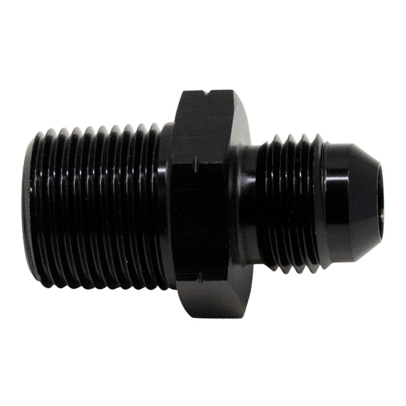 DeatschWerks 6AN Male Flare to 3/8 Inch Male NPT Adapter - Anodized Matte Black